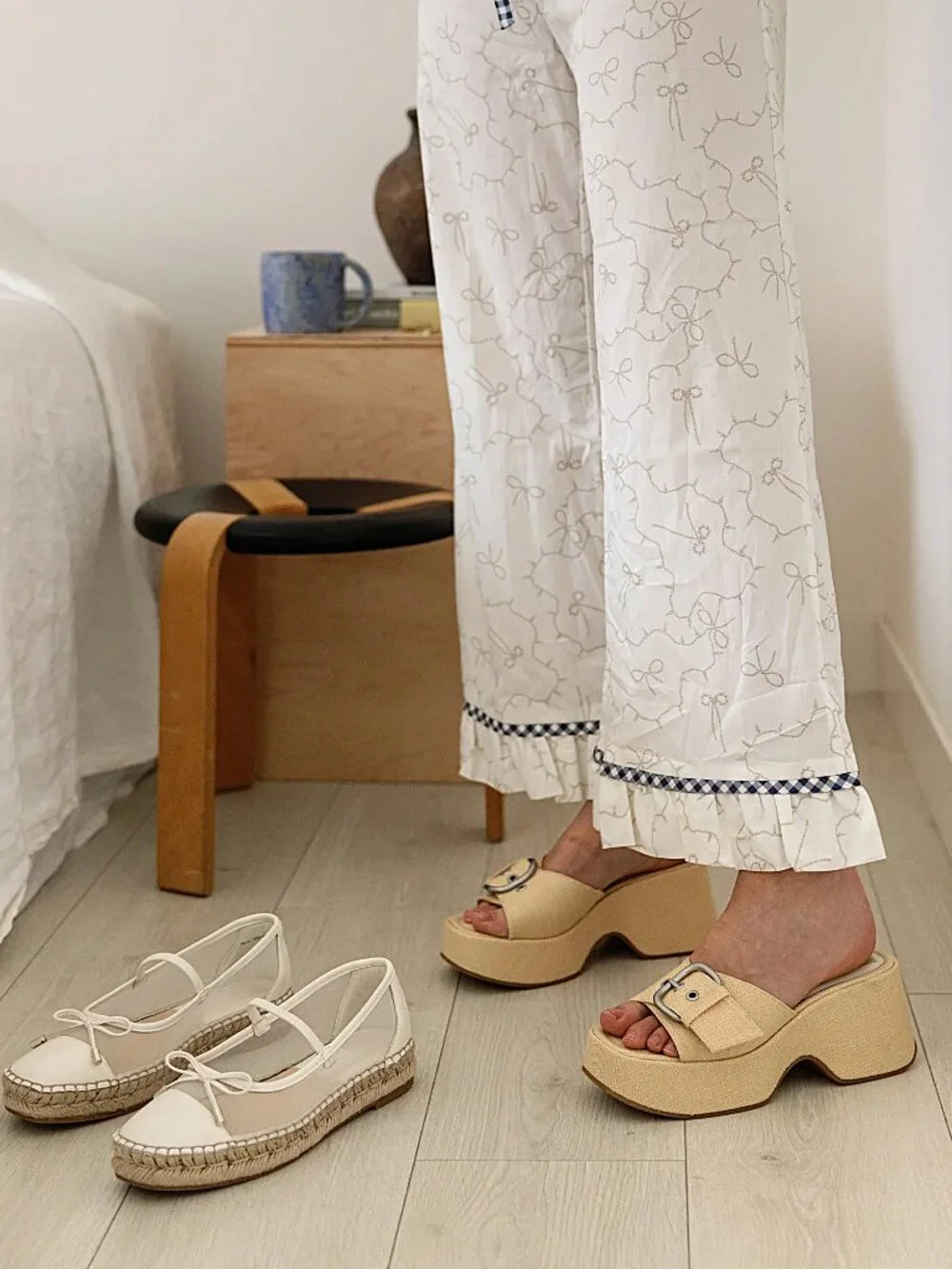 DOLCE VITA Gisel Heels Lt Natural Woven Raffia